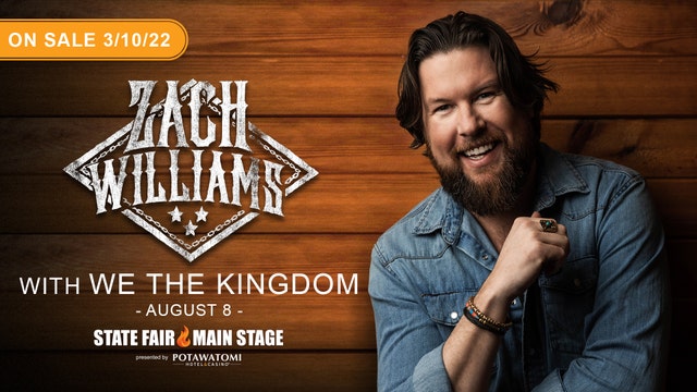 Wisconsin State Fair: Zach Williams takes to the Main Stage on Aug. 8