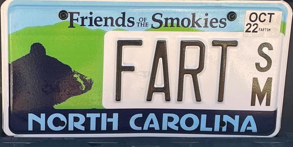 Driver ordered to remove FART license plate from truck