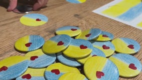 Buttons for Ukraine: Young man uses creativity to show support