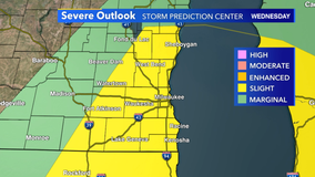 Two rounds of severe storms possible Wednesday