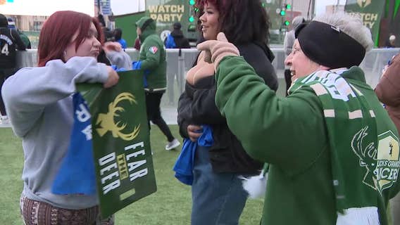 Bucks fans at Deer District watch party brave cold