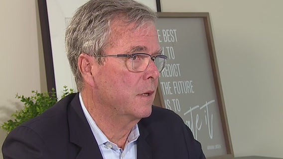 Jeb Bush talks with FOX6's Stephanie Grady