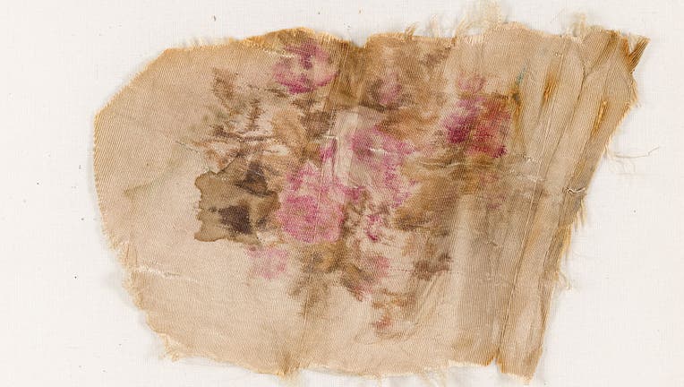 Fragment from gown worn by Laura Keene on the evening of Abraham Lincoln's assassination