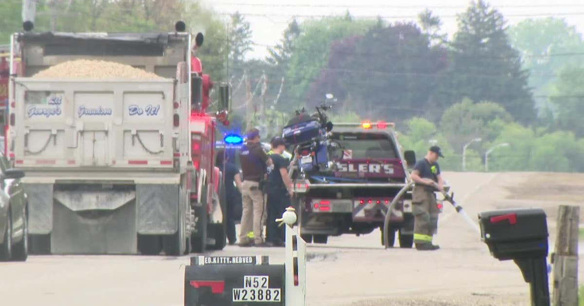 Motorcyclist killed in crash with dump truck in Lisbon | FOX6 Milwaukee