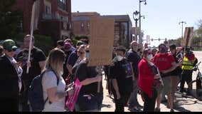 Milwaukee abortion rights protest, march to federal courthouse