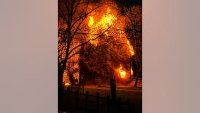 Salem barn fire, ‘fully engulfed’