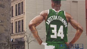 Milwaukee mural of Giannis nears completion