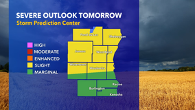 Slight risk for severe weather across parts of SE Wisconsin Tuesday