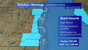 Lake Michigan beach hazard through Memorial Day