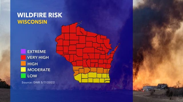 Wisconsin wildfire risk very high: DNR