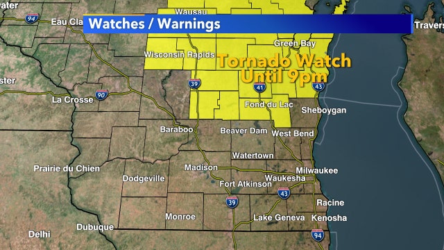 Tornado watch: Fond du Lac County covered into Tuesday night