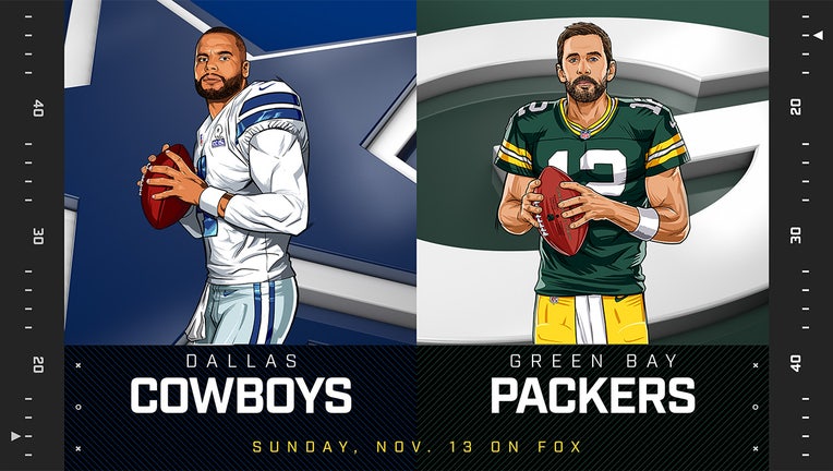 Cowboys vs. Packers; Sunday, November 13 on FOX6