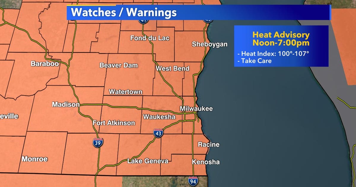 Heat advisory for SE Wisconsin from noon-7 p.m. Tuesday | FOX6 Milwaukee