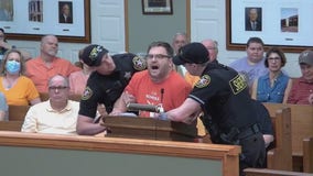 Kenosha board meeting: Man arrested for disorderly conduct