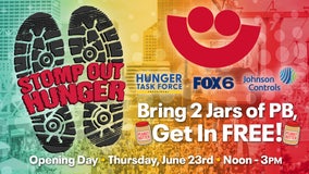 Stomp Out Hunger: Free Summerfest ticket when you bring 2 jars of PB