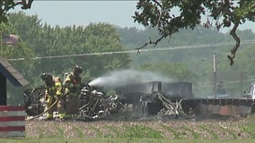 Racine County crash, fire; semi-truck drivers dead