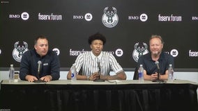 Bucks introduce MarJon Beauchamp, 1st round NBA draft pick for 2022