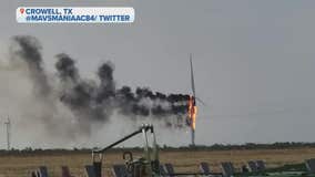 Watch a wind turbine disintegrate in Texas after a lightning strike