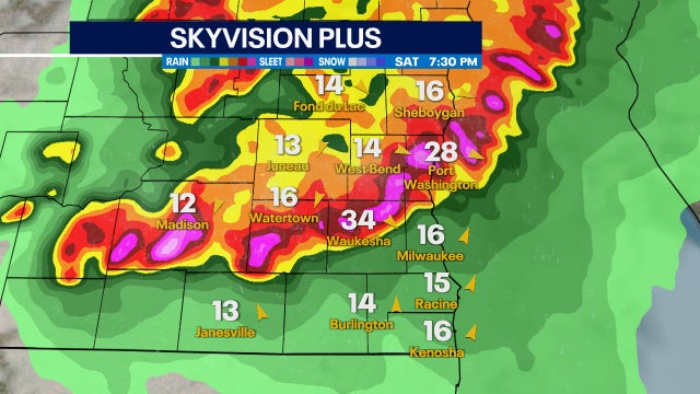 Severe storm chances Saturday afternoon through Sunday early morning