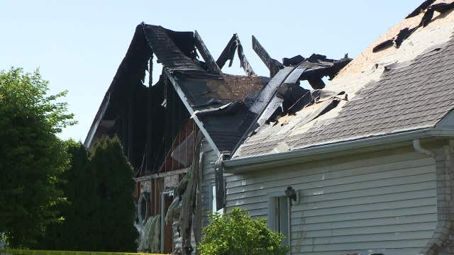 Oak Creek house fire; no injuries reported