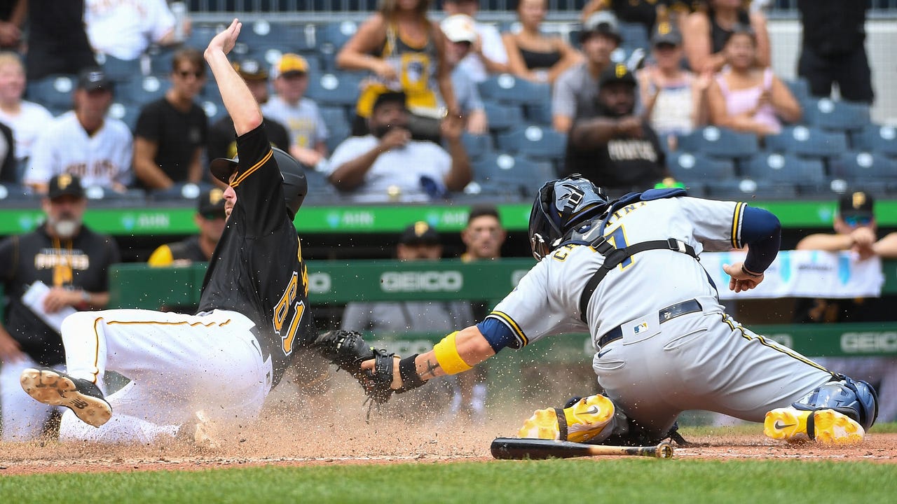 Frustration abounds for Pirates, as they blow lead late, suffer  extra-innings loss to Brewers