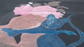 West Bend's Art & Chalk Fest, artists bring pavement parcels to life