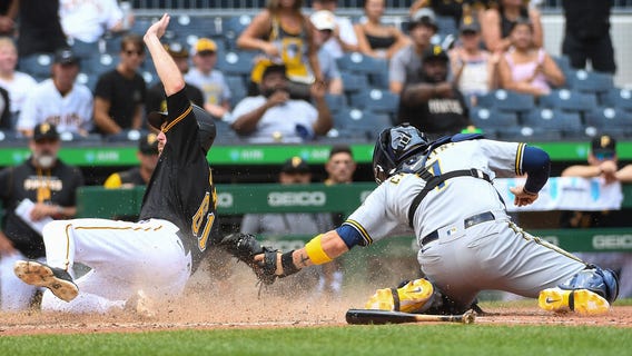 Pirates sweep Brewers with extra-innings win Thursday
