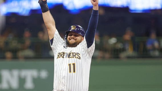 Lauer works 7, Tellez and Taylor homer as Brewers top Reds