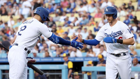 Dodgers pummel Brewers again, Heaney 10 Ks in 12-6 win