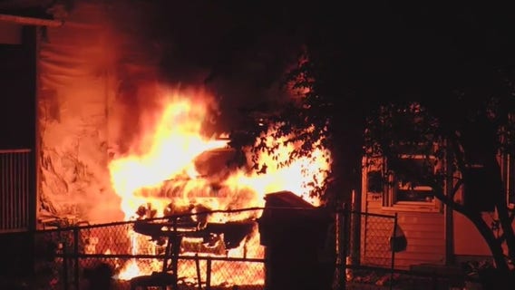 Vehicle fire in Racine near Spring Place and State Street