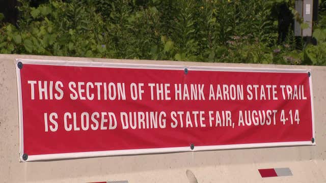 Hank Aaron Trail portion closed during run of Wisconsin State Fair