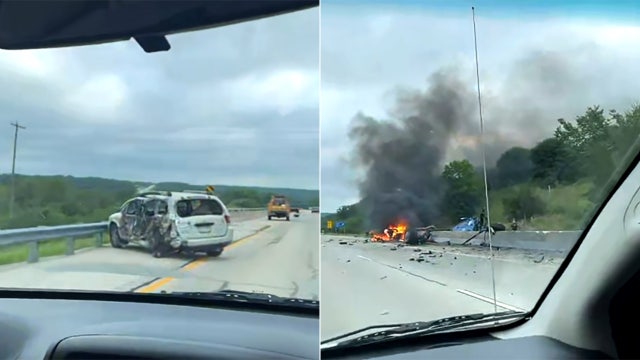 Walworth County fiery wreck on NB I-43 near Elkhorn