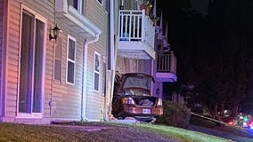 Car crashes into West Milwaukee apartment, driver wanted