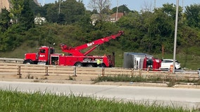 I-43 box truck crash, traffic reopens near Keefe