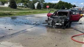 Mount Pleasant crash, fire, driver accidentally hit the gas