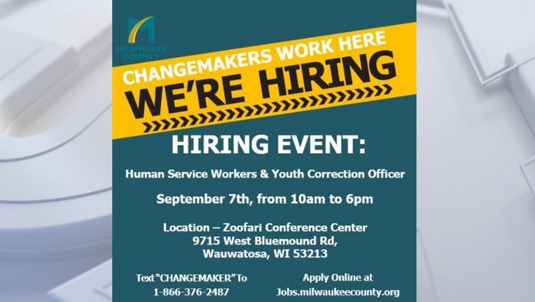 Milwaukee County hiring event Wednesday