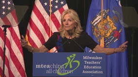 Jill Biden in Milwaukee, speaks at education event