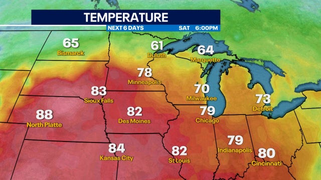 Warmer temps this weekend; highs near 70 degrees