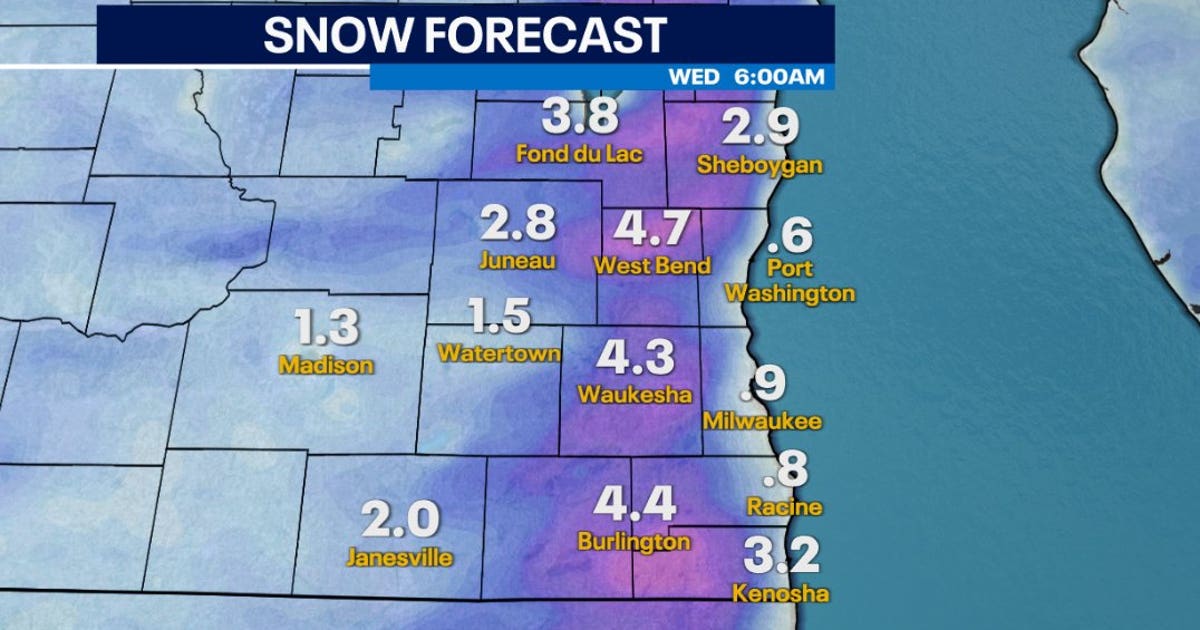 Southeast Wisconsin's 1st accumulating snow of the season Tuesday ...