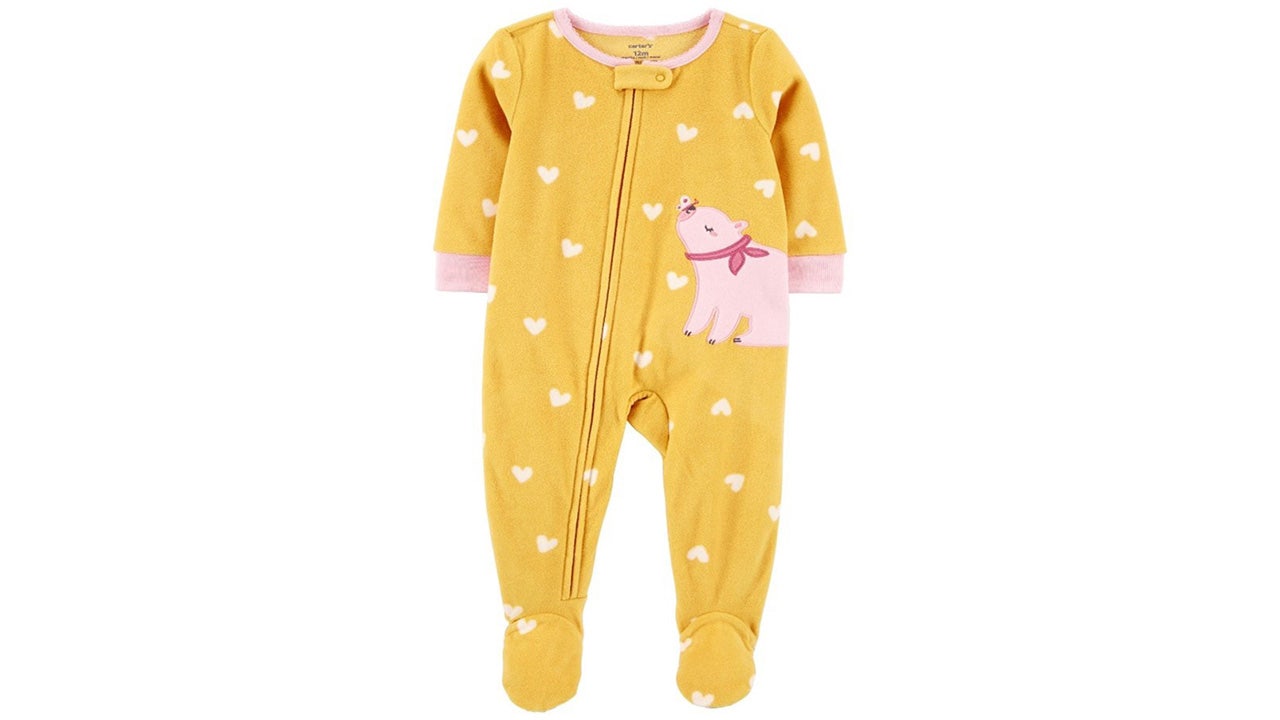 Baby Green Bay Packers Fleece Footed Pajamas