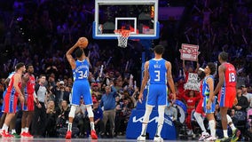 Giannis Antetokounmpo flings ladder, argues with worker after loss