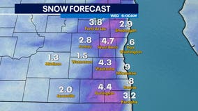 Southeast Wisconsin's 1st accumulating snow of the season Tuesday