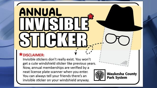 Waukesha County Parks 2023 'invisible' annual stickers available Nov. 25