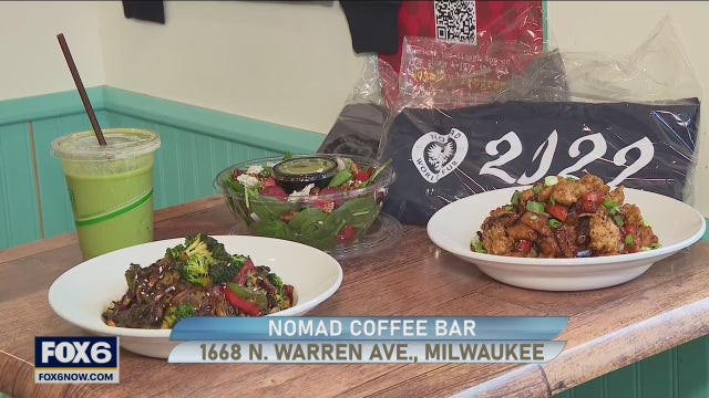Hot drinks and breakfast dishes at Nomad Coffee Bar