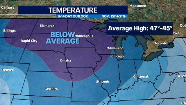Coldest air of season moves in this weekend