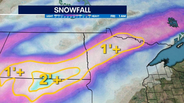 1st big snow for Dakotas, Minnesota likely this week