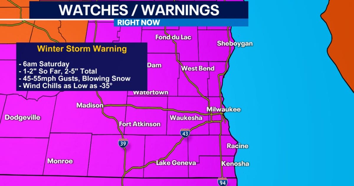Southeast Wisconsin winter storm warning; temps plummet | FOX6 Milwaukee