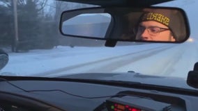 During snow, wind, Racine deputy says driving slowly is key