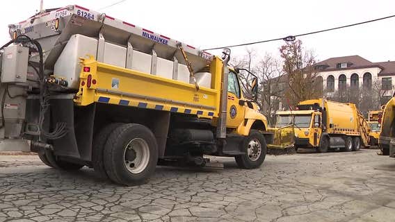 Milwaukee DPW ice storm preparations; city-wide brine operation
