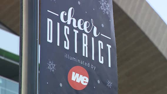 New Year’s Eve fireworks show; lit from Cheer District